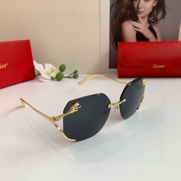 Cartier Artistic Gold Temple Sunnies - Picture 1 of 7